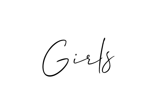 You should practise on your own different ways (Allison_Script) to write your name (Girls) in signature. don't let someone else do it for you. Girls signature style 2 images and pictures png