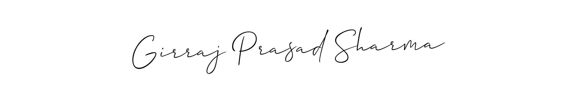 Also we have Girraj Prasad Sharma name is the best signature style. Create professional handwritten signature collection using Allison_Script autograph style. Girraj Prasad Sharma signature style 2 images and pictures png