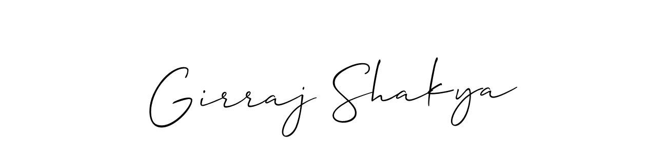 How to make Girraj Shakya name signature. Use Allison_Script style for creating short signs online. This is the latest handwritten sign. Girraj Shakya signature style 2 images and pictures png