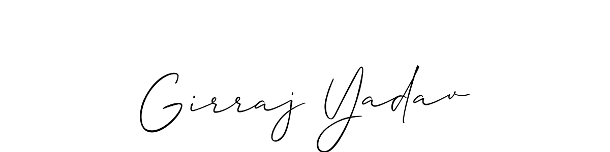 Allison_Script is a professional signature style that is perfect for those who want to add a touch of class to their signature. It is also a great choice for those who want to make their signature more unique. Get Girraj Yadav name to fancy signature for free. Girraj Yadav signature style 2 images and pictures png