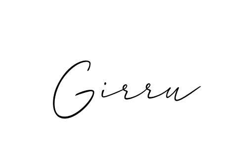 How to make Girru name signature. Use Allison_Script style for creating short signs online. This is the latest handwritten sign. Girru signature style 2 images and pictures png