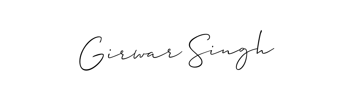 The best way (Allison_Script) to make a short signature is to pick only two or three words in your name. The name Girwar Singh include a total of six letters. For converting this name. Girwar Singh signature style 2 images and pictures png