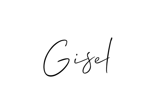 How to make Gisel name signature. Use Allison_Script style for creating short signs online. This is the latest handwritten sign. Gisel signature style 2 images and pictures png