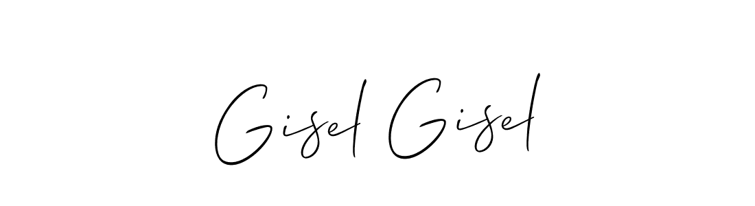 if you are searching for the best signature style for your name Gisel Gisel. so please give up your signature search. here we have designed multiple signature styles  using Allison_Script. Gisel Gisel signature style 2 images and pictures png