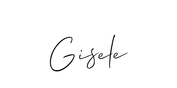 How to make Gisele signature? Allison_Script is a professional autograph style. Create handwritten signature for Gisele name. Gisele signature style 2 images and pictures png