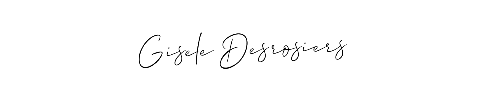 Make a beautiful signature design for name Gisele Desrosiers. With this signature (Allison_Script) style, you can create a handwritten signature for free. Gisele Desrosiers signature style 2 images and pictures png