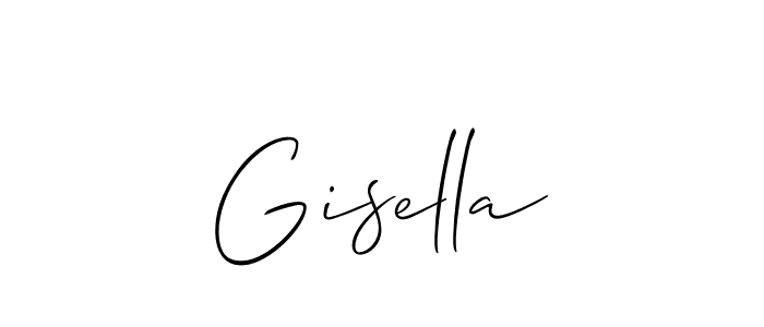 Create a beautiful signature design for name Gisella. With this signature (Allison_Script) fonts, you can make a handwritten signature for free. Gisella signature style 2 images and pictures png
