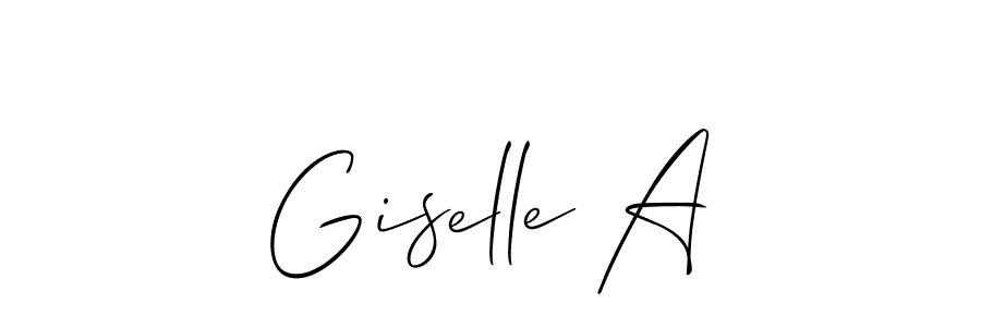It looks lik you need a new signature style for name Giselle A. Design unique handwritten (Allison_Script) signature with our free signature maker in just a few clicks. Giselle A signature style 2 images and pictures png