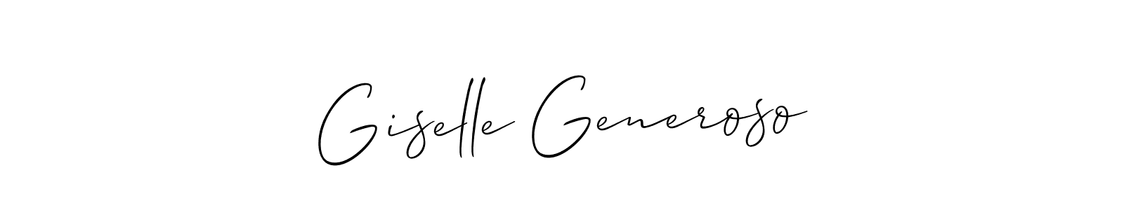 if you are searching for the best signature style for your name Giselle Generoso. so please give up your signature search. here we have designed multiple signature styles  using Allison_Script. Giselle Generoso signature style 2 images and pictures png