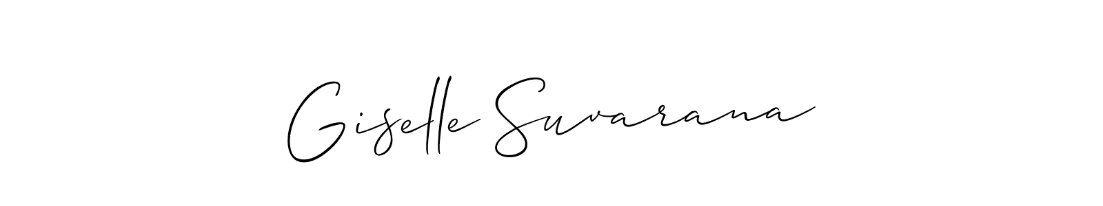 Make a short Giselle Suvarana signature style. Manage your documents anywhere anytime using Allison_Script. Create and add eSignatures, submit forms, share and send files easily. Giselle Suvarana signature style 2 images and pictures png