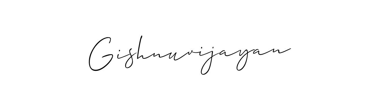 Best and Professional Signature Style for Gishnuvijayan. Allison_Script Best Signature Style Collection. Gishnuvijayan signature style 2 images and pictures png