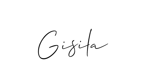 How to make Gisila name signature. Use Allison_Script style for creating short signs online. This is the latest handwritten sign. Gisila signature style 2 images and pictures png