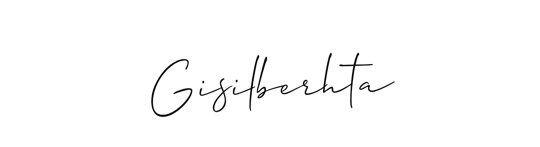 How to make Gisilberhta name signature. Use Allison_Script style for creating short signs online. This is the latest handwritten sign. Gisilberhta signature style 2 images and pictures png