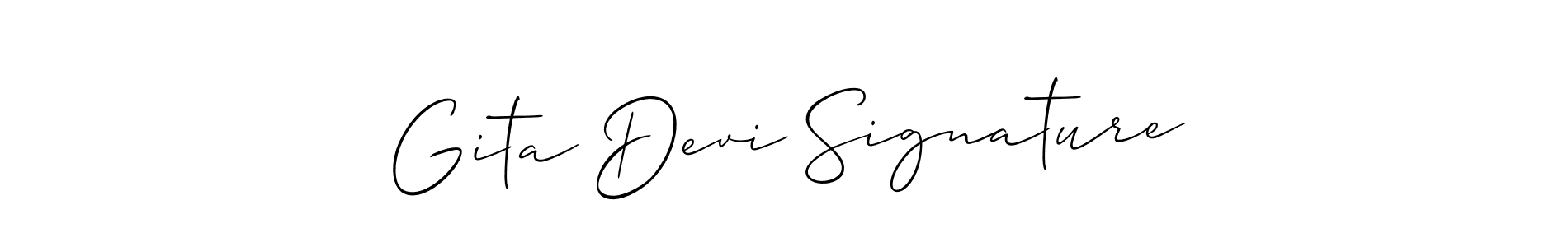 Similarly Allison_Script is the best handwritten signature design. Signature creator online .You can use it as an online autograph creator for name Gita Devi Signature. Gita Devi Signature signature style 2 images and pictures png