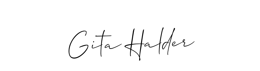 You can use this online signature creator to create a handwritten signature for the name Gita Halder. This is the best online autograph maker. Gita Halder signature style 2 images and pictures png