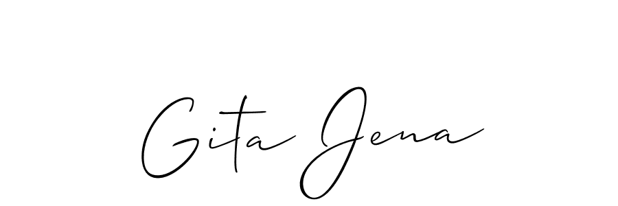 See photos of Gita Jena official signature by Spectra . Check more albums & portfolios. Read reviews & check more about Allison_Script font. Gita Jena signature style 2 images and pictures png