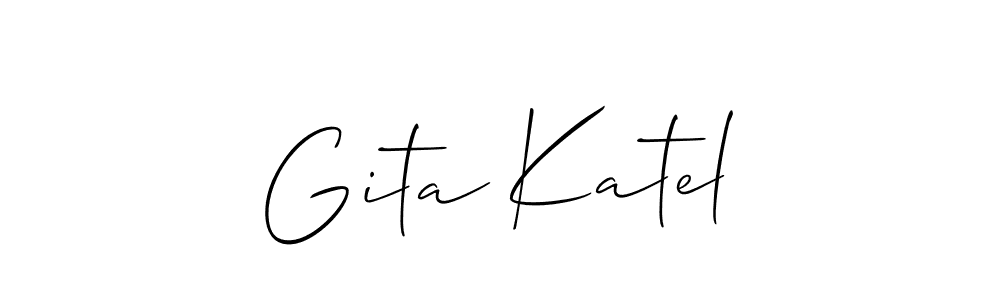 Best and Professional Signature Style for Gita Katel. Allison_Script Best Signature Style Collection. Gita Katel signature style 2 images and pictures png