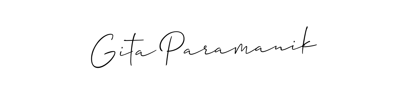 See photos of Gita Paramanik official signature by Spectra . Check more albums & portfolios. Read reviews & check more about Allison_Script font. Gita Paramanik signature style 2 images and pictures png