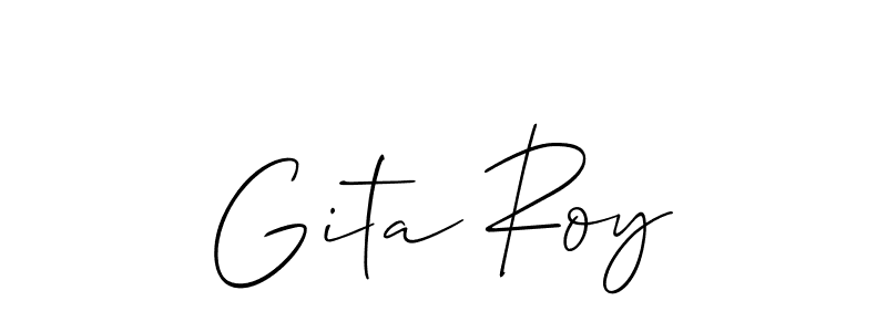 Create a beautiful signature design for name Gita Roy. With this signature (Allison_Script) fonts, you can make a handwritten signature for free. Gita Roy signature style 2 images and pictures png