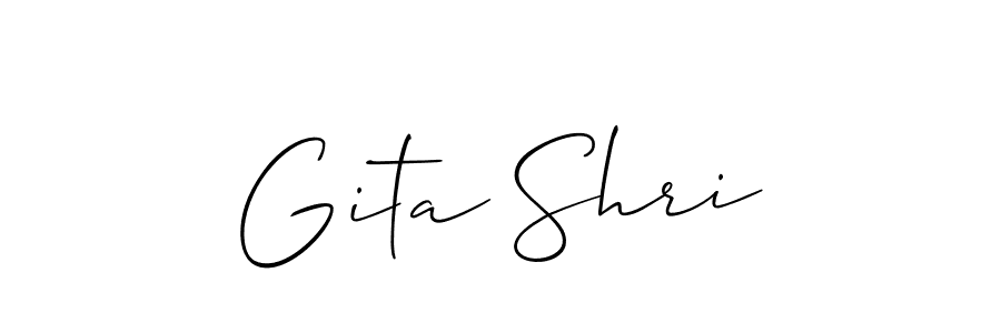 Check out images of Autograph of Gita Shri name. Actor Gita Shri Signature Style. Allison_Script is a professional sign style online. Gita Shri signature style 2 images and pictures png