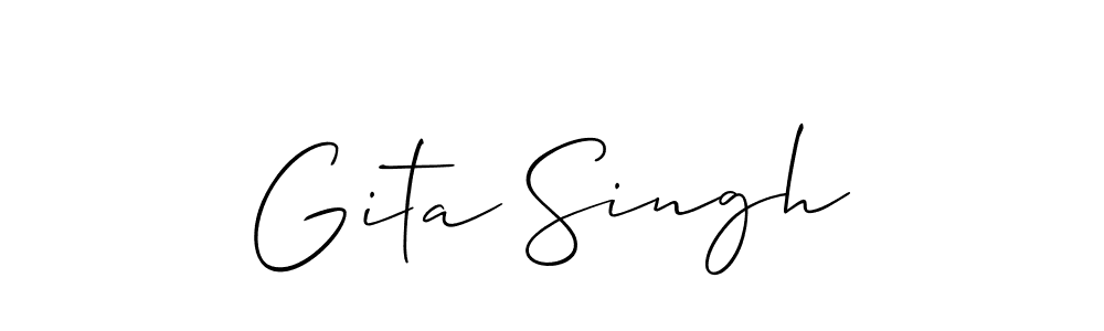 Gita Singh stylish signature style. Best Handwritten Sign (Allison_Script) for my name. Handwritten Signature Collection Ideas for my name Gita Singh. Gita Singh signature style 2 images and pictures png