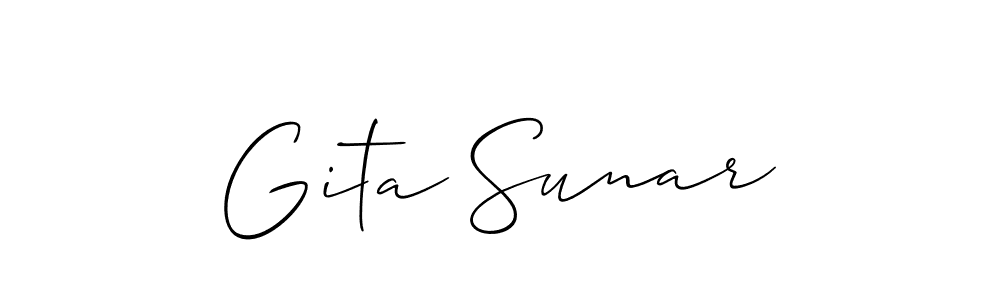 This is the best signature style for the Gita Sunar name. Also you like these signature font (Allison_Script). Mix name signature. Gita Sunar signature style 2 images and pictures png