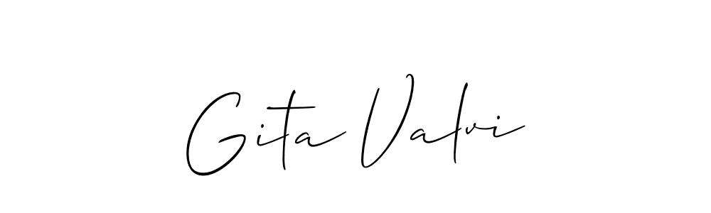 See photos of Gita Valvi official signature by Spectra . Check more albums & portfolios. Read reviews & check more about Allison_Script font. Gita Valvi signature style 2 images and pictures png