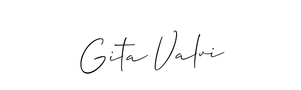 Check out images of Autograph of Gita Valvi name. Actor Gita Valvi Signature Style. Allison_Script is a professional sign style online. Gita Valvi signature style 2 images and pictures png