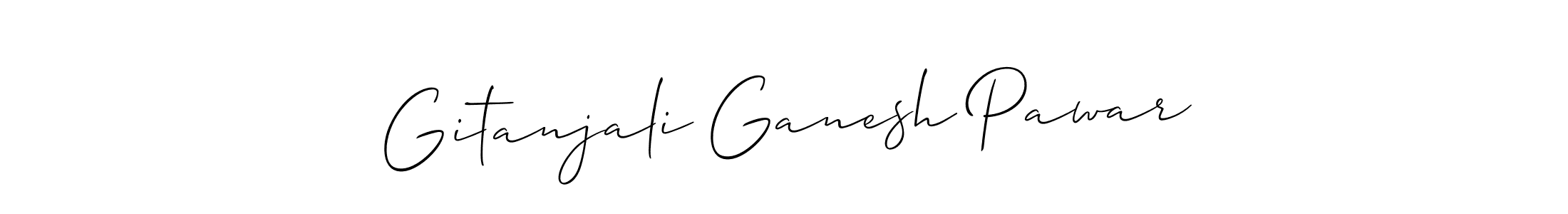 Allison_Script is a professional signature style that is perfect for those who want to add a touch of class to their signature. It is also a great choice for those who want to make their signature more unique. Get Gitanjali Ganesh Pawar name to fancy signature for free. Gitanjali Ganesh Pawar signature style 2 images and pictures png
