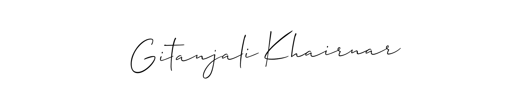 Similarly Allison_Script is the best handwritten signature design. Signature creator online .You can use it as an online autograph creator for name Gitanjali Khairnar. Gitanjali Khairnar signature style 2 images and pictures png