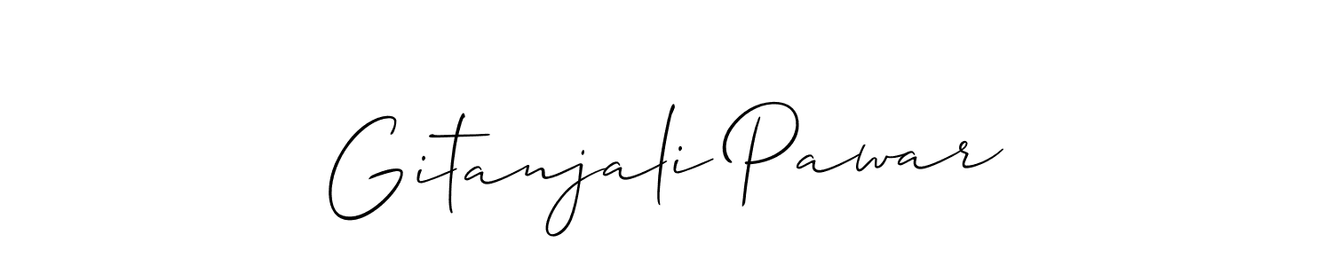 You should practise on your own different ways (Allison_Script) to write your name (Gitanjali Pawar) in signature. don't let someone else do it for you. Gitanjali Pawar signature style 2 images and pictures png