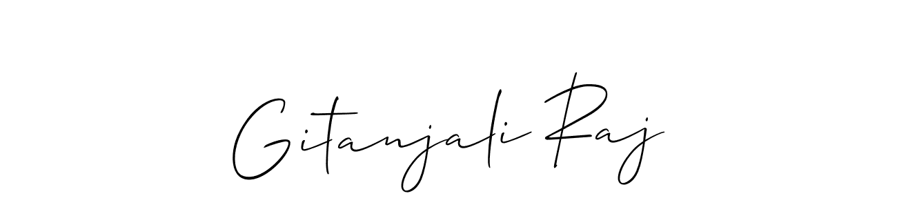 Design your own signature with our free online signature maker. With this signature software, you can create a handwritten (Allison_Script) signature for name Gitanjali Raj. Gitanjali Raj signature style 2 images and pictures png