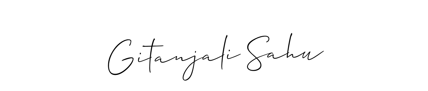 How to make Gitanjali Sahu signature? Allison_Script is a professional autograph style. Create handwritten signature for Gitanjali Sahu name. Gitanjali Sahu signature style 2 images and pictures png