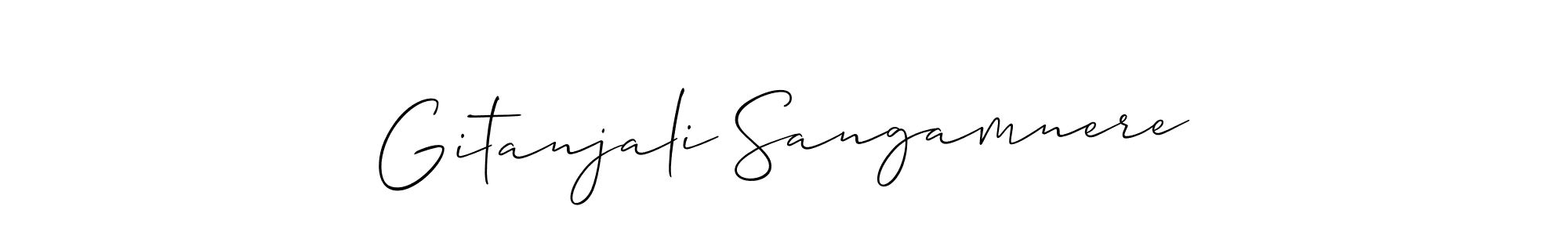 Design your own signature with our free online signature maker. With this signature software, you can create a handwritten (Allison_Script) signature for name Gitanjali Sangamnere. Gitanjali Sangamnere signature style 2 images and pictures png