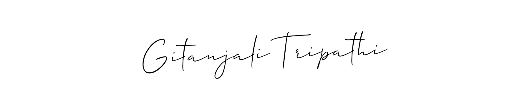 The best way (Allison_Script) to make a short signature is to pick only two or three words in your name. The name Gitanjali Tripathi include a total of six letters. For converting this name. Gitanjali Tripathi signature style 2 images and pictures png