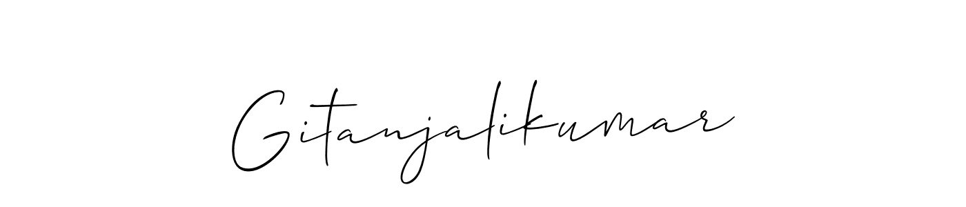 Create a beautiful signature design for name Gitanjalikumar. With this signature (Allison_Script) fonts, you can make a handwritten signature for free. Gitanjalikumar signature style 2 images and pictures png