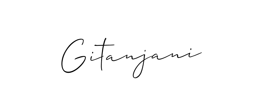 if you are searching for the best signature style for your name Gitanjani. so please give up your signature search. here we have designed multiple signature styles  using Allison_Script. Gitanjani signature style 2 images and pictures png