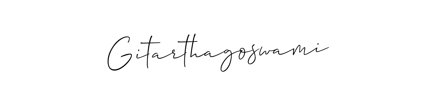 It looks lik you need a new signature style for name Gitarthagoswami. Design unique handwritten (Allison_Script) signature with our free signature maker in just a few clicks. Gitarthagoswami signature style 2 images and pictures png