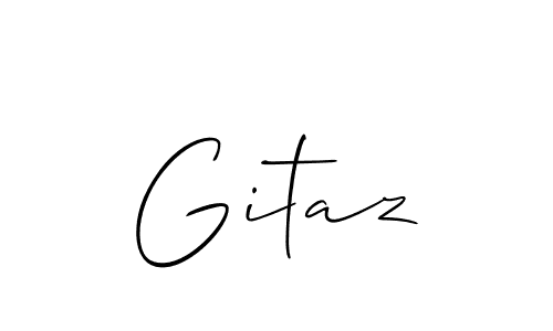 Also we have Gitaz name is the best signature style. Create professional handwritten signature collection using Allison_Script autograph style. Gitaz signature style 2 images and pictures png