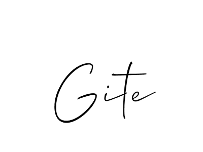 Similarly Allison_Script is the best handwritten signature design. Signature creator online .You can use it as an online autograph creator for name Gite. Gite signature style 2 images and pictures png