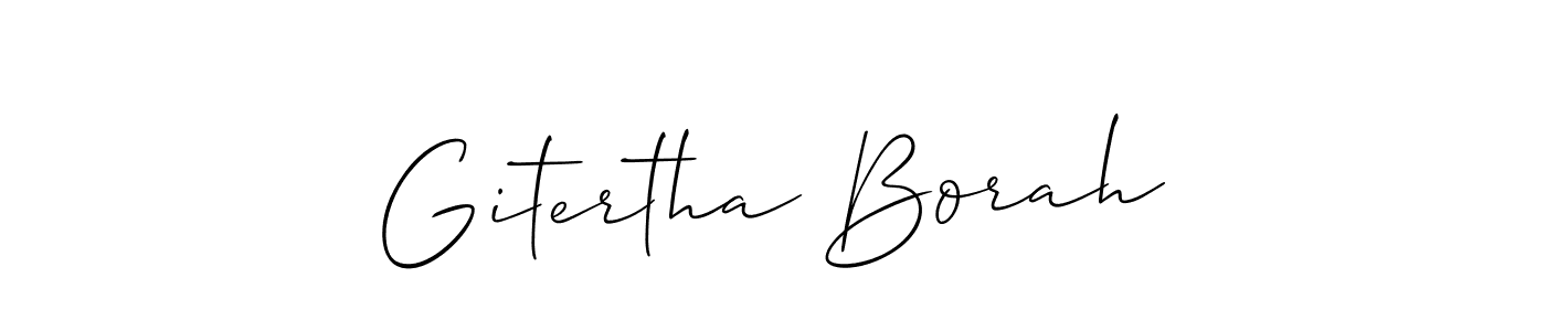 How to make Gitertha Borah signature? Allison_Script is a professional autograph style. Create handwritten signature for Gitertha Borah name. Gitertha Borah signature style 2 images and pictures png