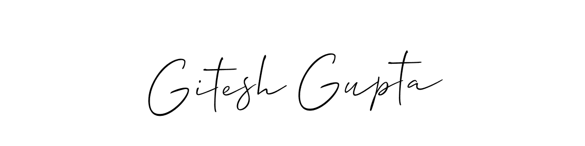 Make a short Gitesh Gupta signature style. Manage your documents anywhere anytime using Allison_Script. Create and add eSignatures, submit forms, share and send files easily. Gitesh Gupta signature style 2 images and pictures png