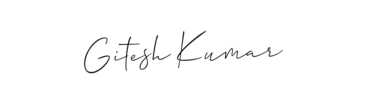 if you are searching for the best signature style for your name Gitesh Kumar. so please give up your signature search. here we have designed multiple signature styles  using Allison_Script. Gitesh Kumar signature style 2 images and pictures png