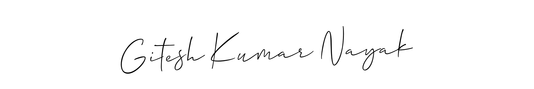 How to Draw Gitesh Kumar Nayak signature style? Allison_Script is a latest design signature styles for name Gitesh Kumar Nayak. Gitesh Kumar Nayak signature style 2 images and pictures png