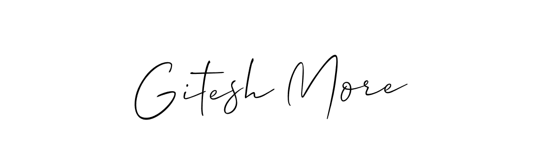 Create a beautiful signature design for name Gitesh More. With this signature (Allison_Script) fonts, you can make a handwritten signature for free. Gitesh More signature style 2 images and pictures png