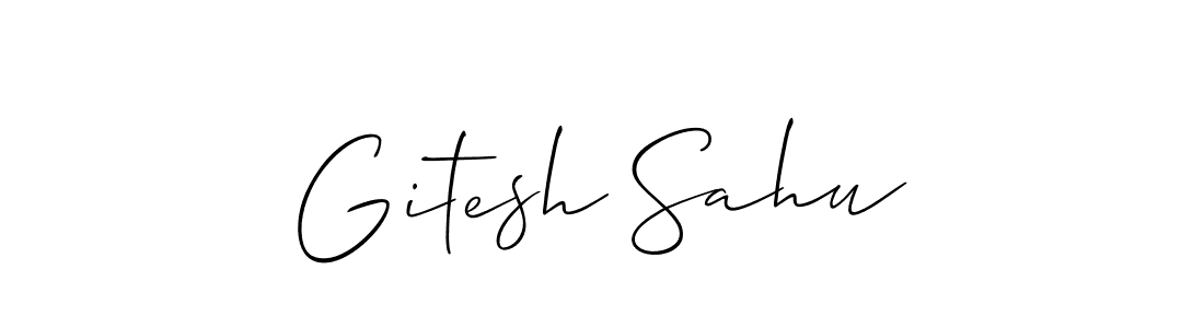 Create a beautiful signature design for name Gitesh Sahu. With this signature (Allison_Script) fonts, you can make a handwritten signature for free. Gitesh Sahu signature style 2 images and pictures png