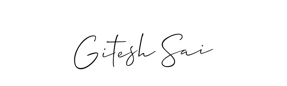 Gitesh Sai stylish signature style. Best Handwritten Sign (Allison_Script) for my name. Handwritten Signature Collection Ideas for my name Gitesh Sai. Gitesh Sai signature style 2 images and pictures png