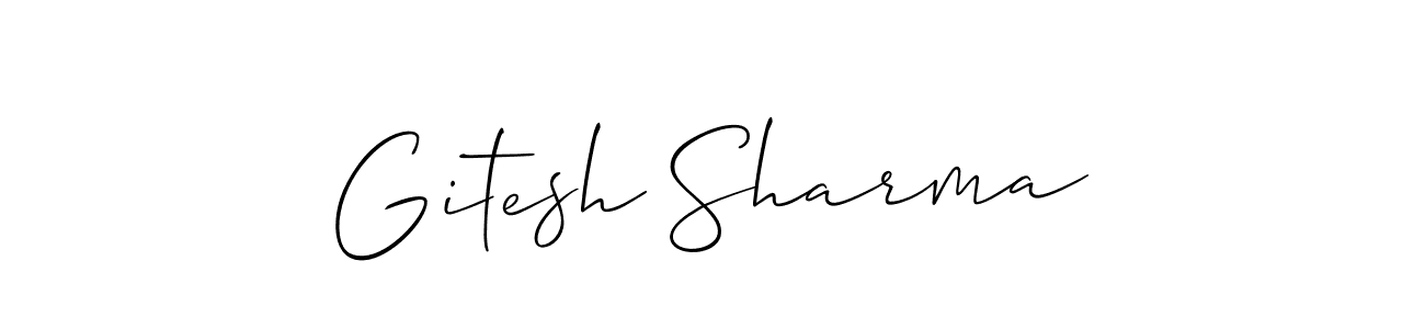 Best and Professional Signature Style for Gitesh Sharma. Allison_Script Best Signature Style Collection. Gitesh Sharma signature style 2 images and pictures png