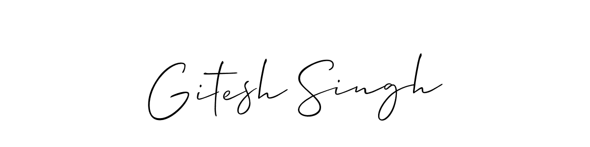 The best way (Allison_Script) to make a short signature is to pick only two or three words in your name. The name Gitesh Singh include a total of six letters. For converting this name. Gitesh Singh signature style 2 images and pictures png