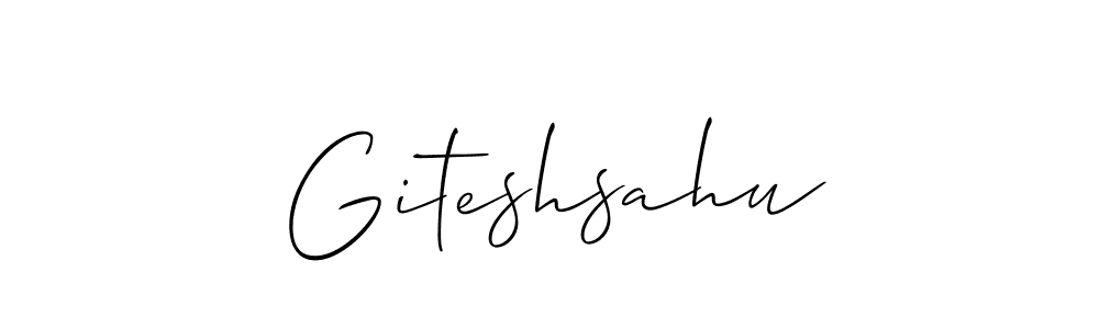 Once you've used our free online signature maker to create your best signature Allison_Script style, it's time to enjoy all of the benefits that Giteshsahu name signing documents. Giteshsahu signature style 2 images and pictures png